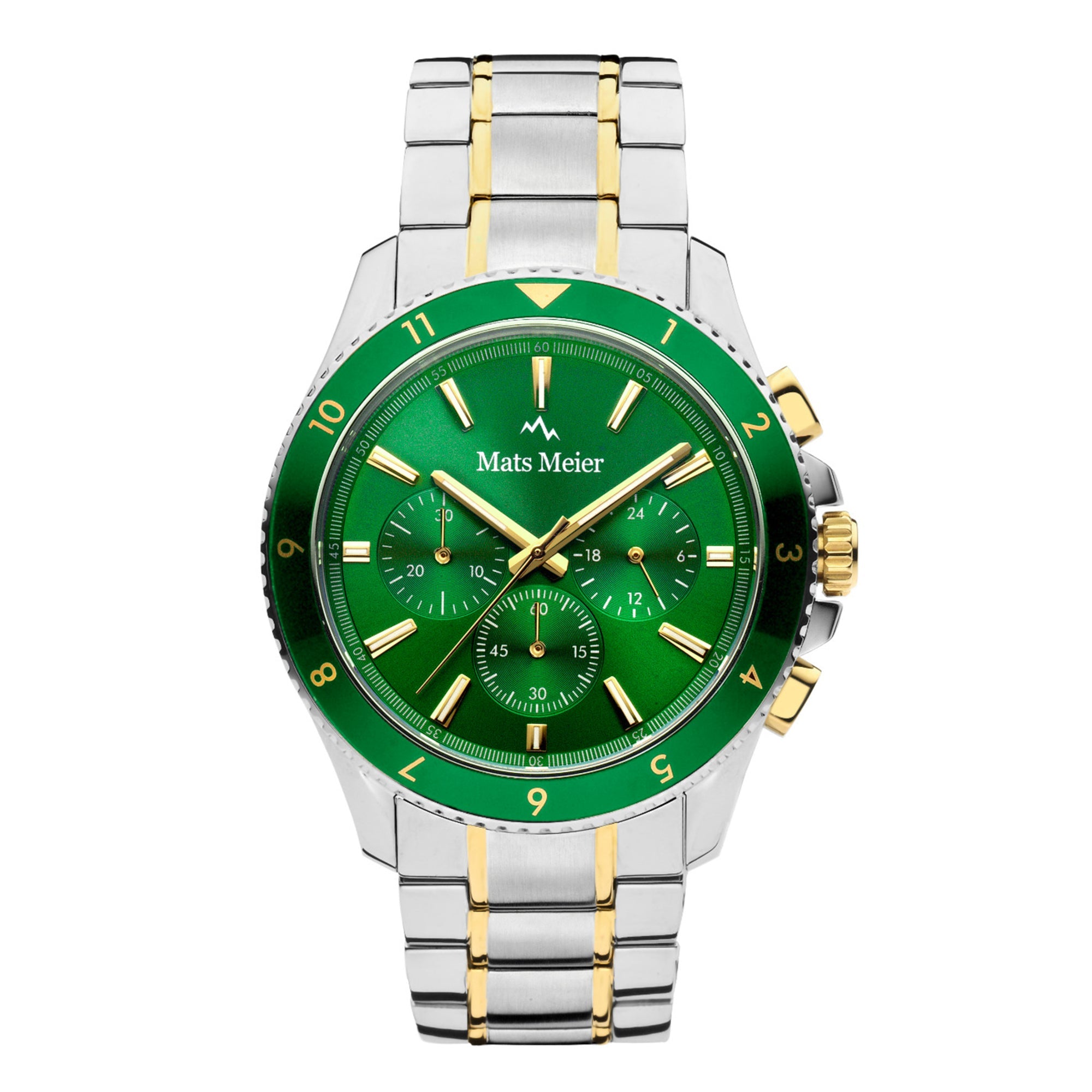 Ponte Dei Salti Chronohraph Mens Watch Silver / Green