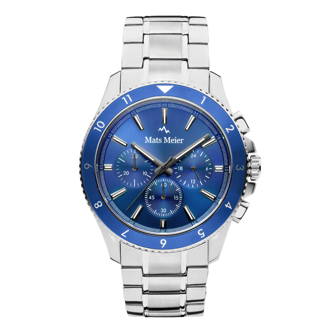 Ponte Dei Salti Chronohraph Mens Watch Silver / Bleu
