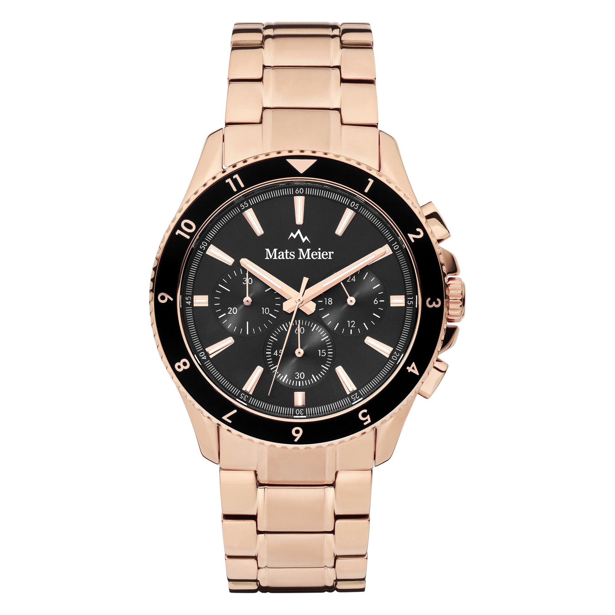 Ponte dei Salti chronograph mens watch rose gold coloured and black