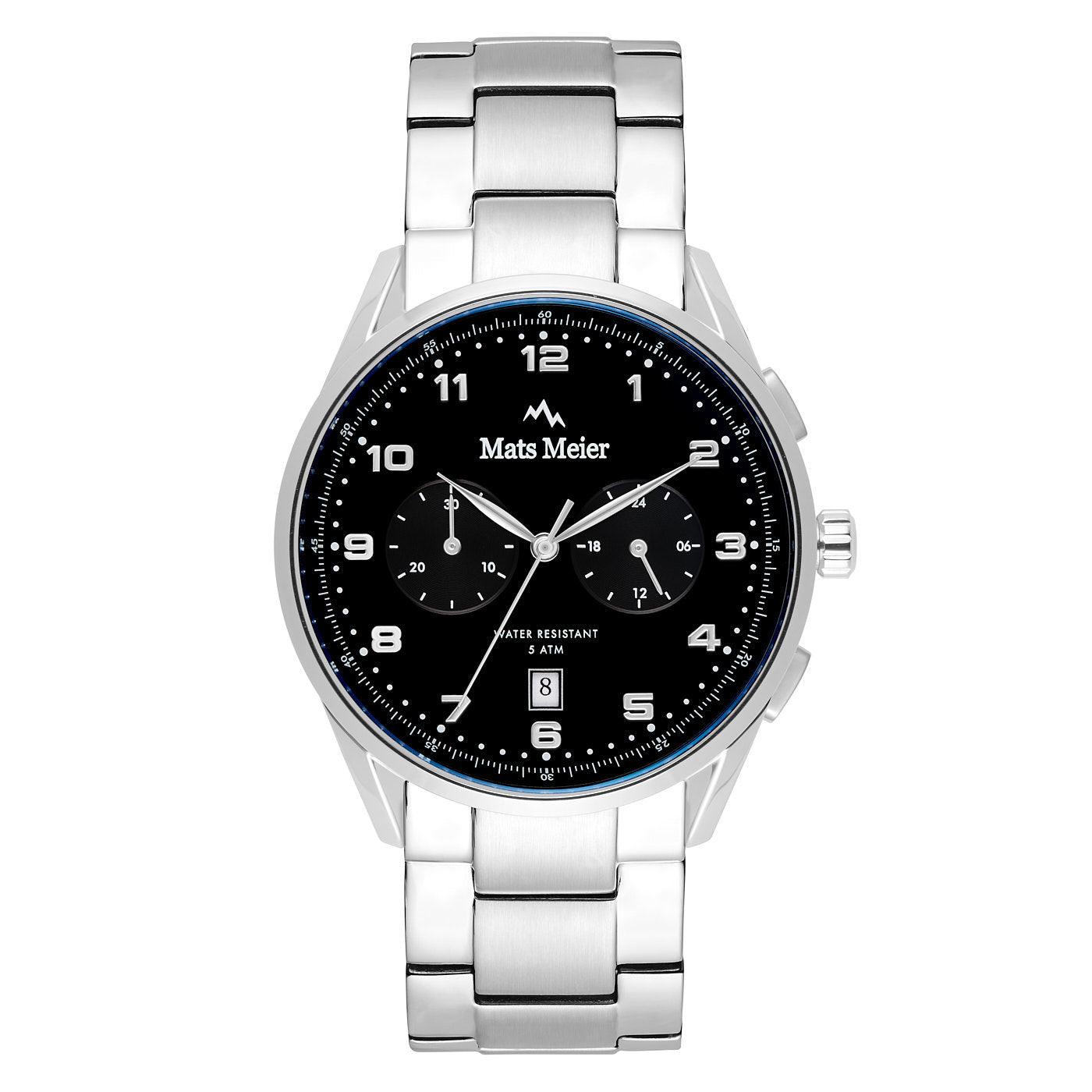 Mont Vélan chronograph mens watch black / silver colored