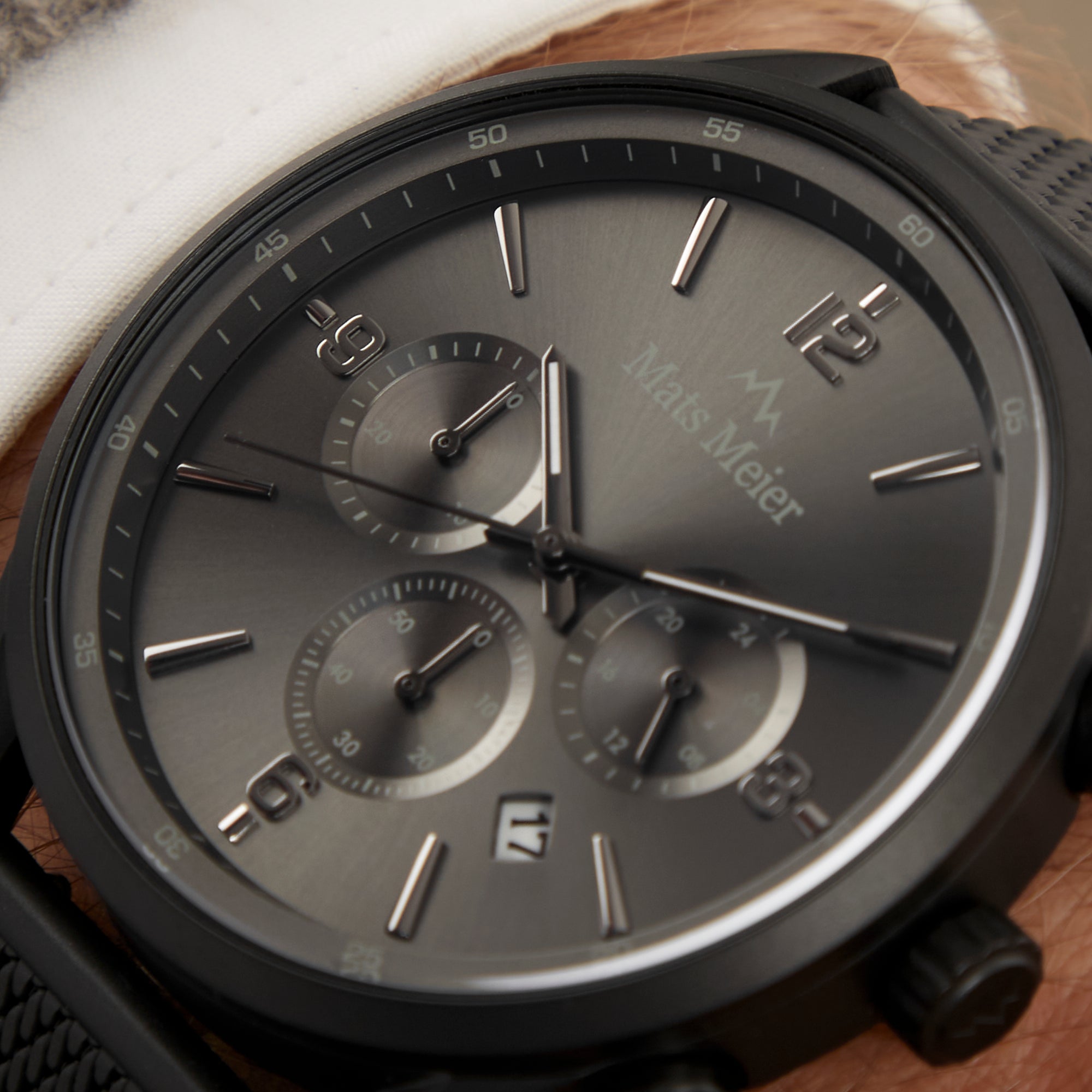 Grand Cornier chronograph men's watch matte black colored