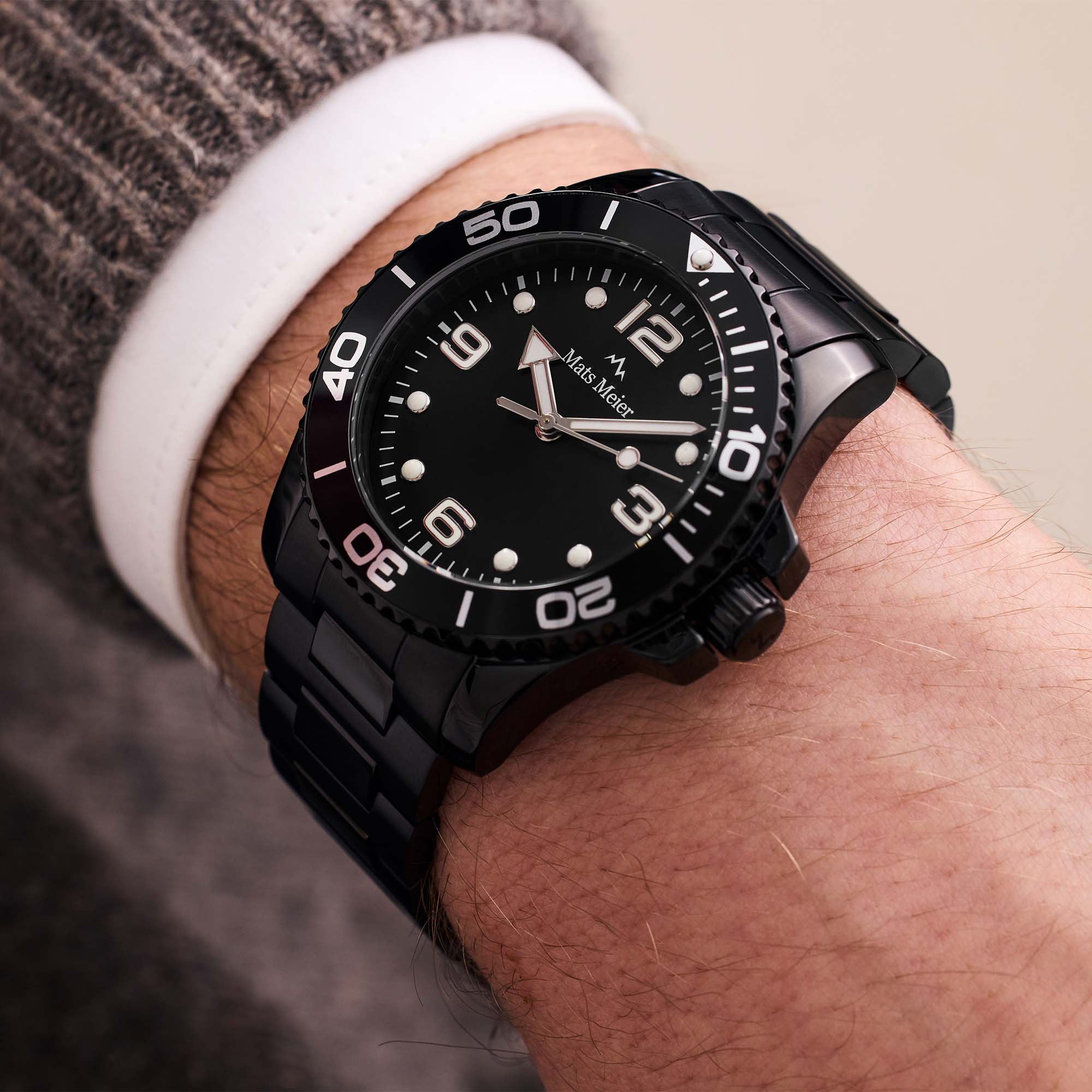 Ponte Dei Salti men's watch black