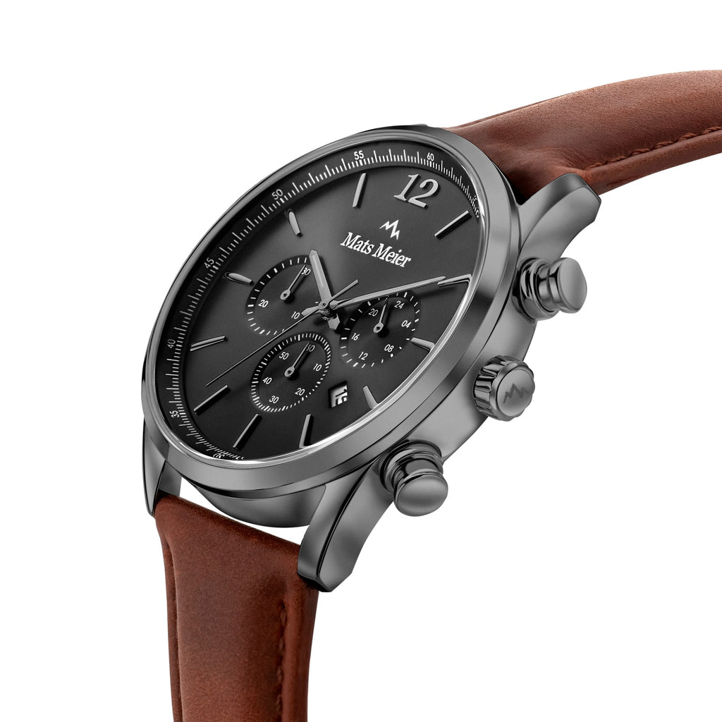 Grand Combin chronograph mens watch and watch box gift set