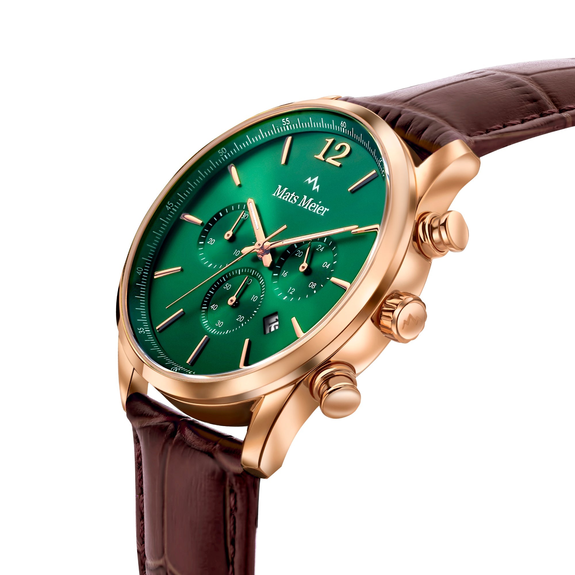 Grand Combin chronograph mens watch and watch box gift set