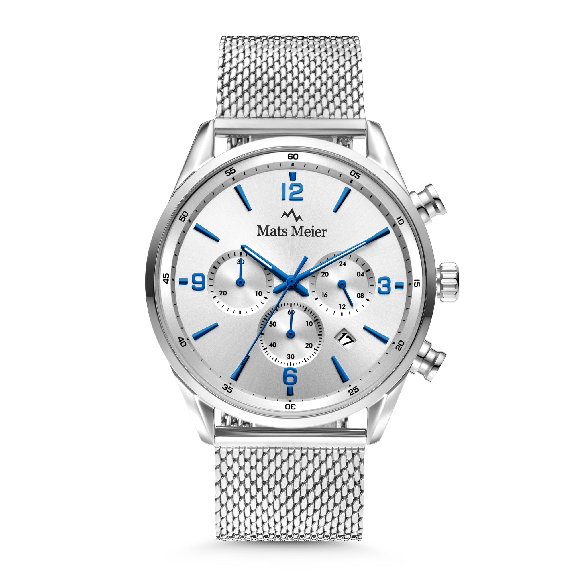 Grand Cornier chronograph men's watch silver colored