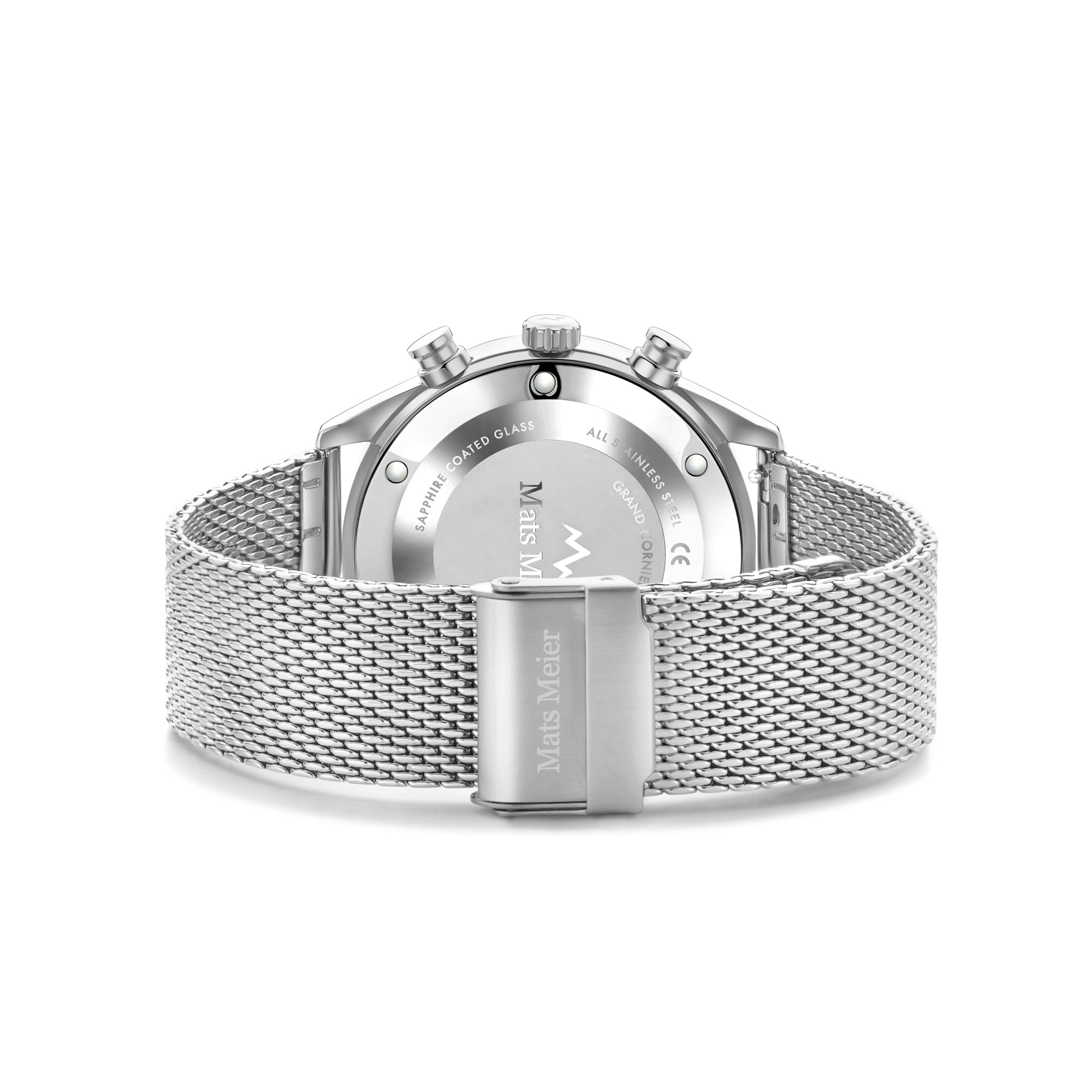 Grand Cornier chronograph men's watch silver colored