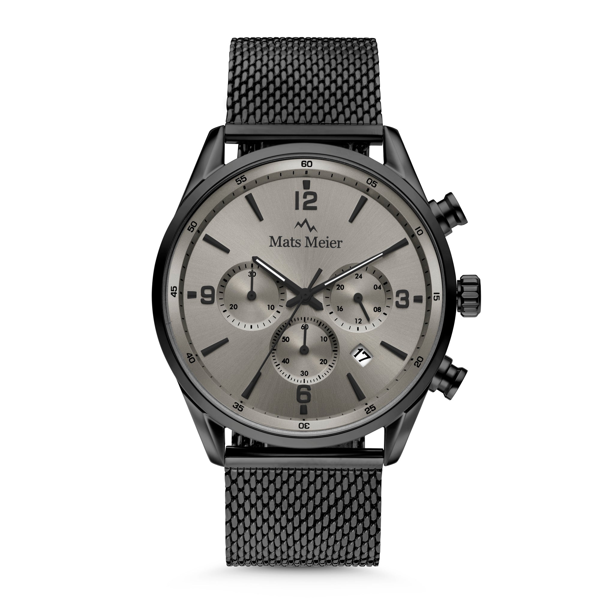 Grand Cornier chronograph men's watch gun metal colored