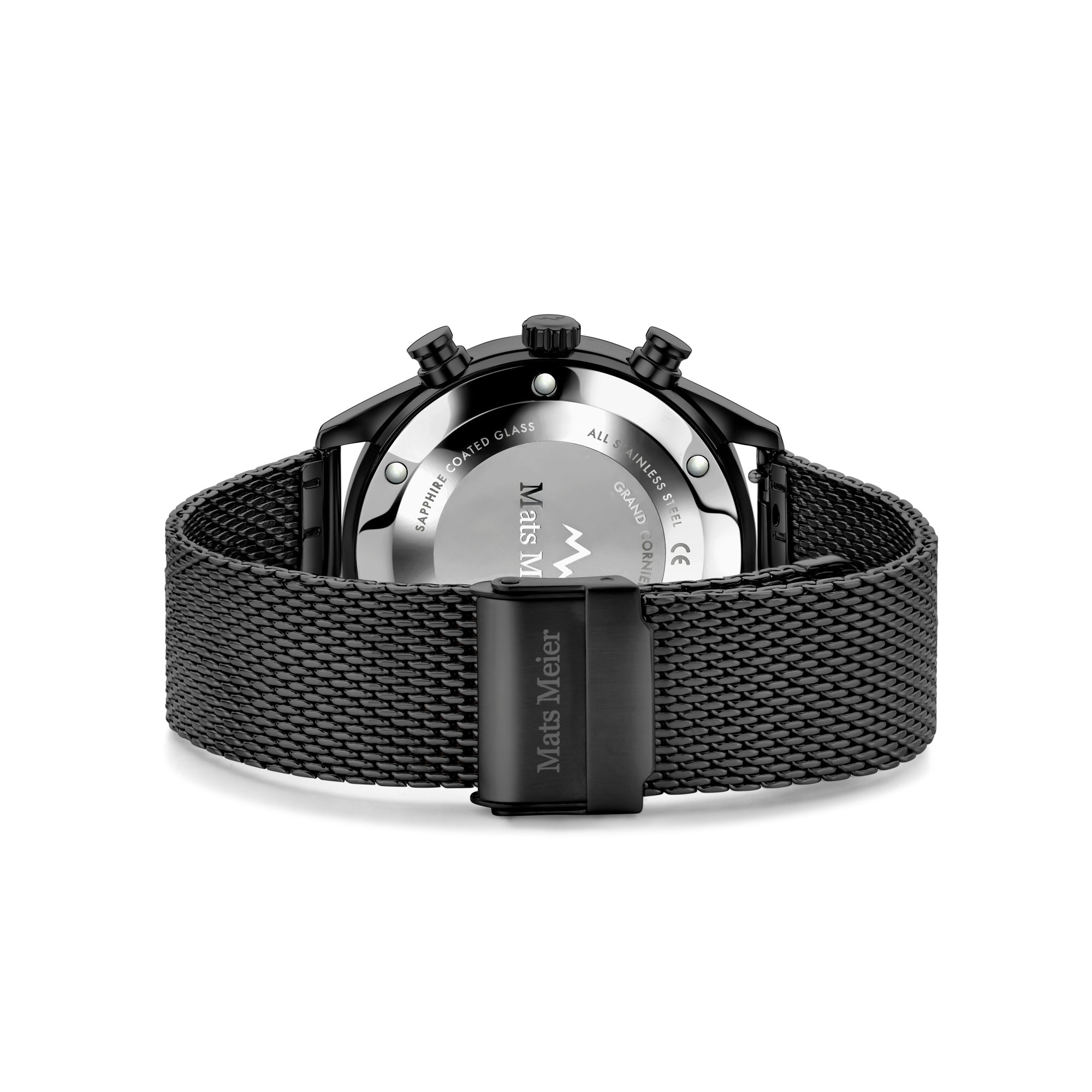 Grand Cornier chronograph men's watch gun metal colored