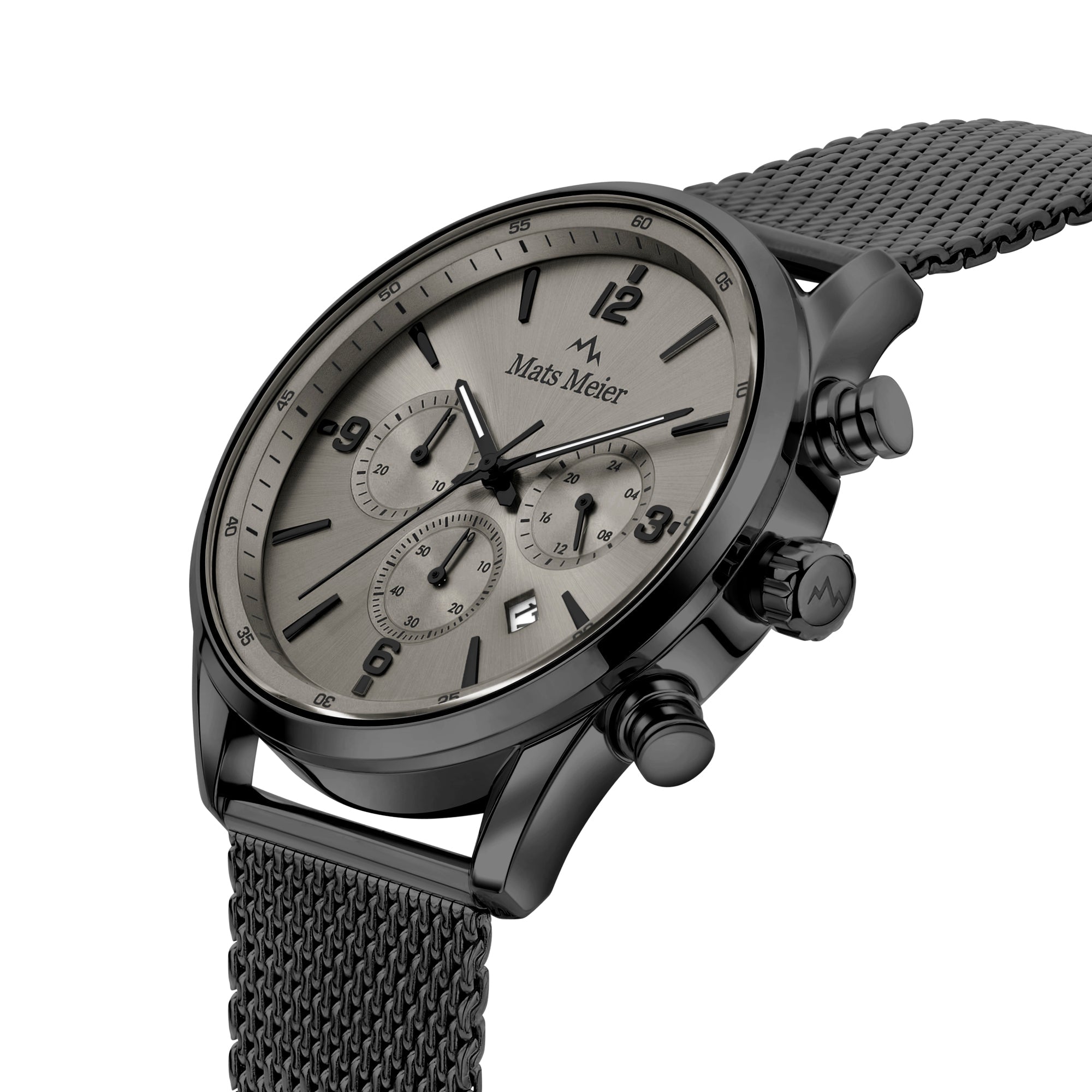Grand Cornier chronograph men's watch gun metal colored