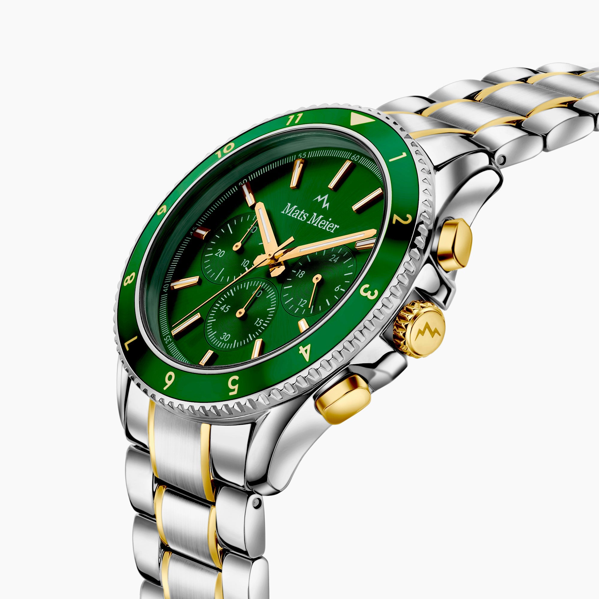 Ponte Dei Salti Chronohraph Mens Watch Silver / Green