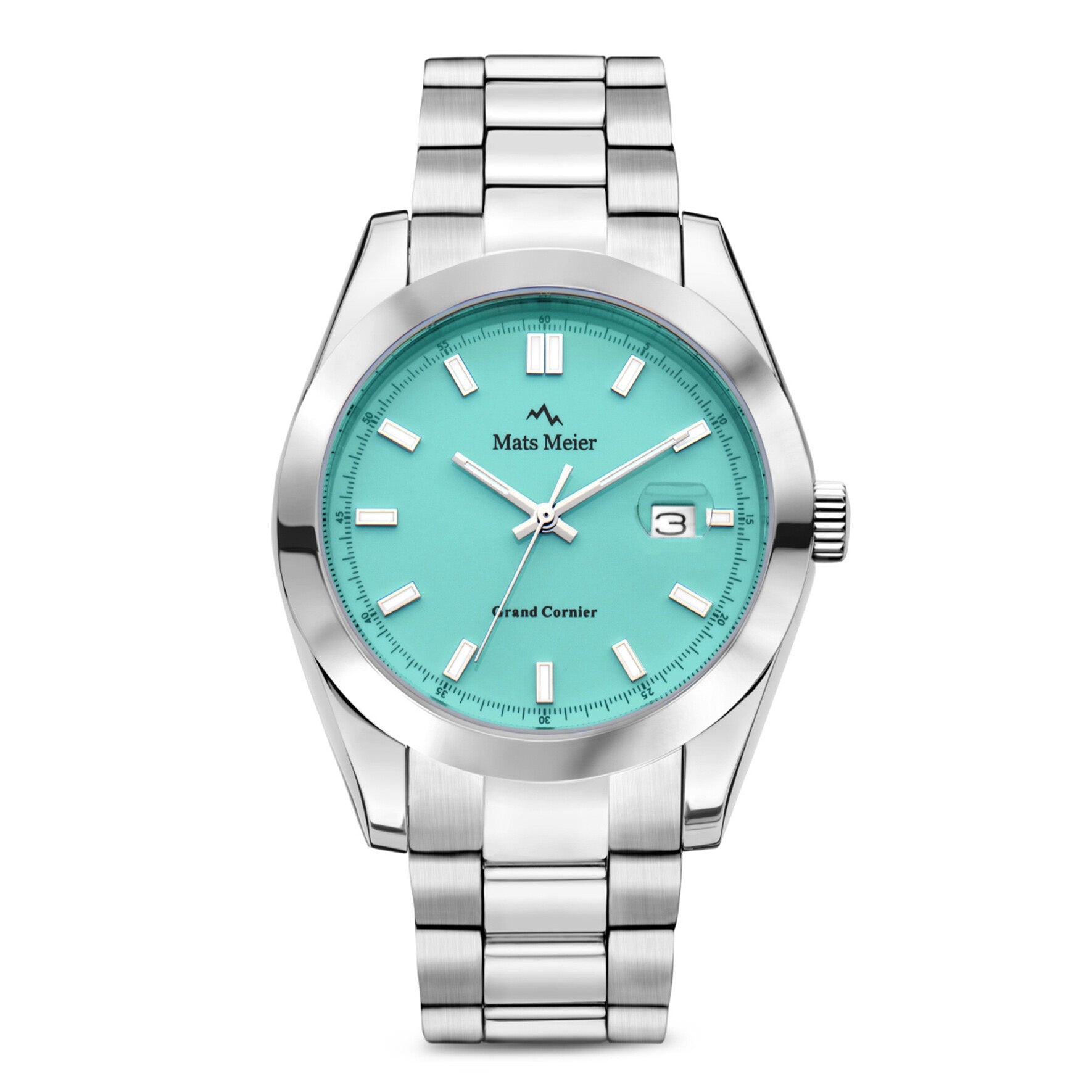 Grand Cornier mens watch silver coloured and blue
