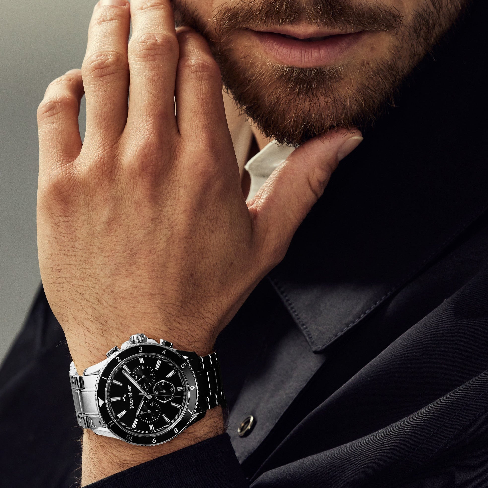 Ponte Dei Salti Chronohraph Mens Watch Silver / Black