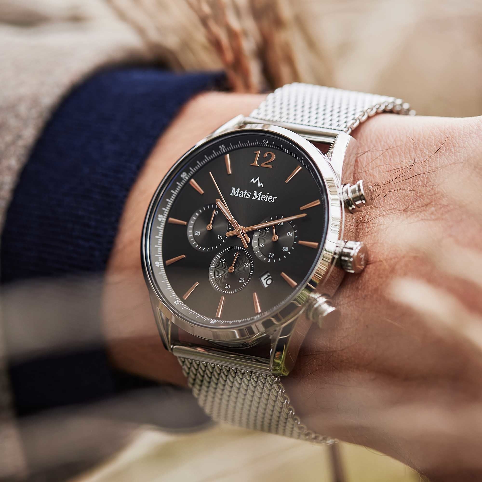 Grand Cornier chronograph grey / silver colored