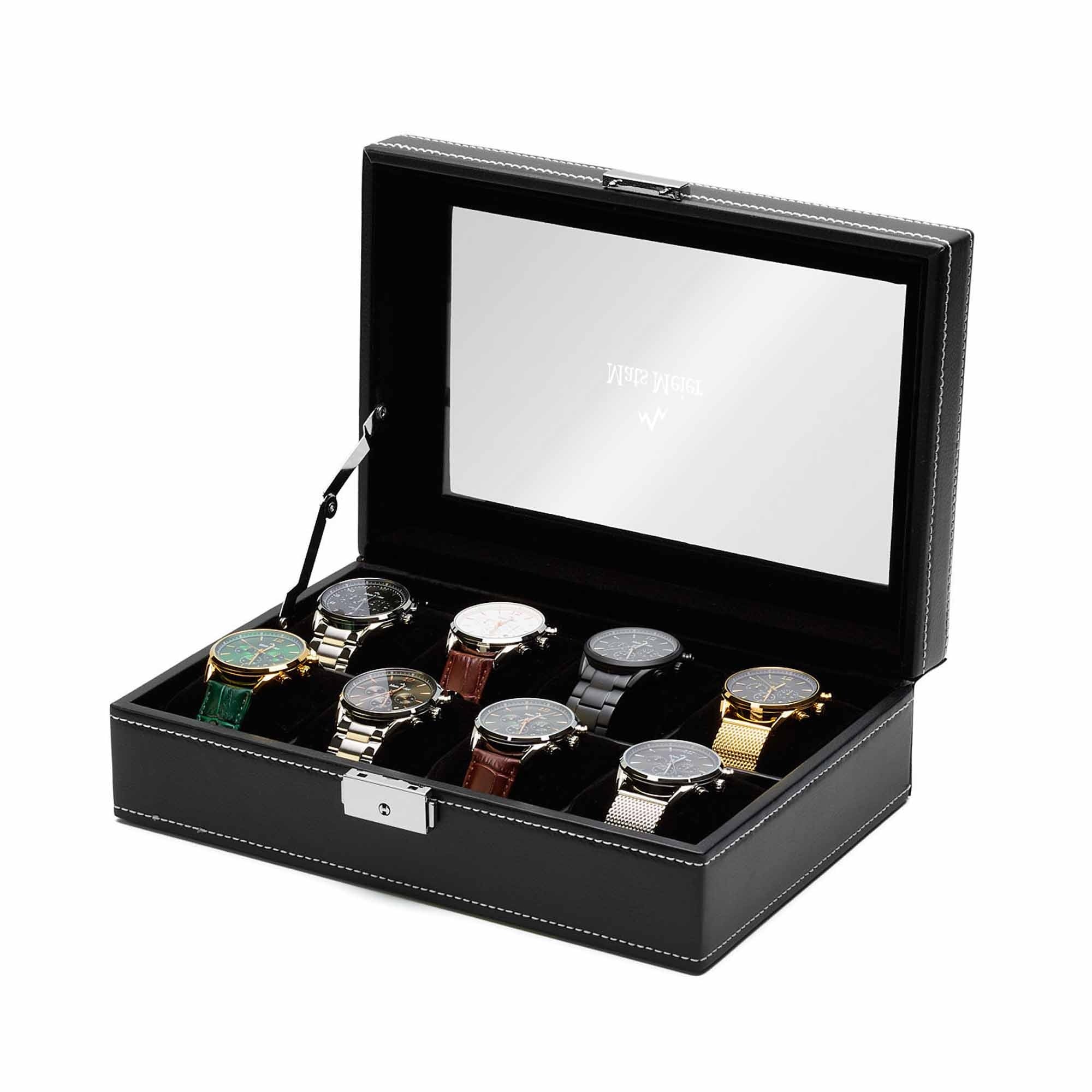 Mont Fort watch box black - 8 watches