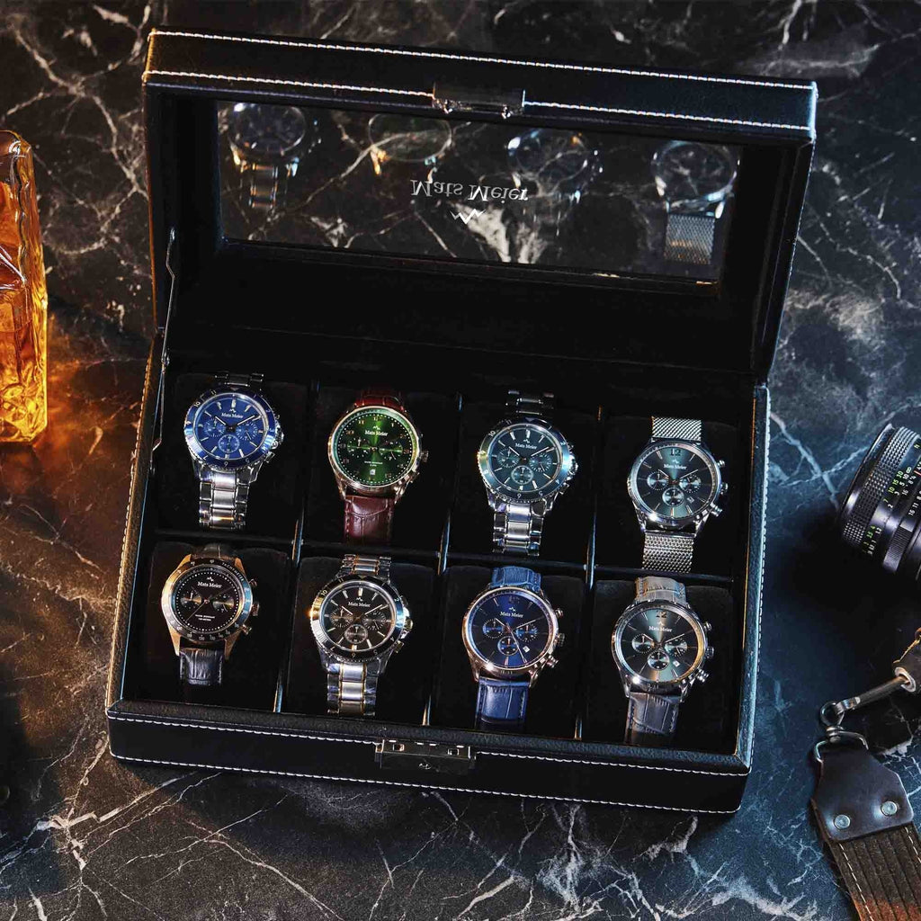 Mont Fort watch box black - 8 watches