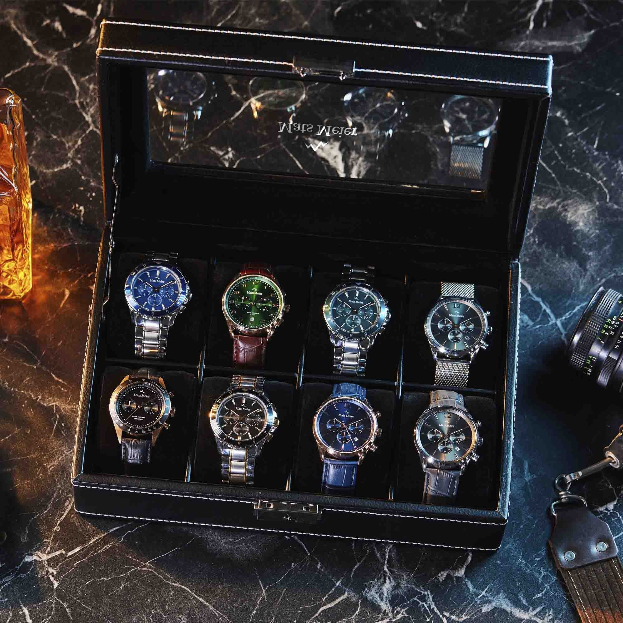 Mont Fort watch box black - 8 watches