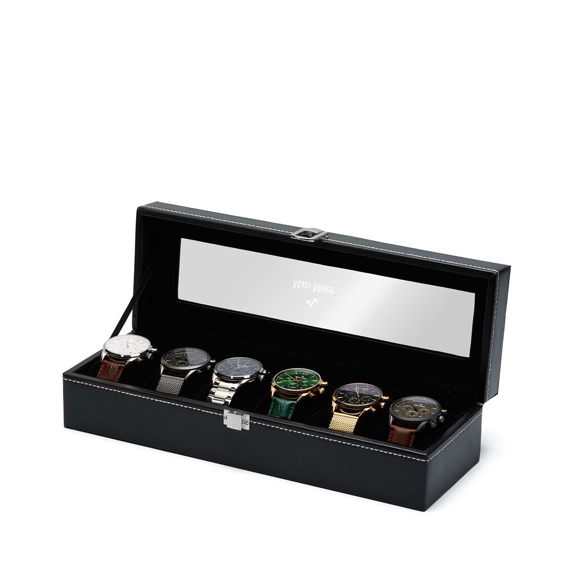 Mont Fort watch box black - 6 watches
