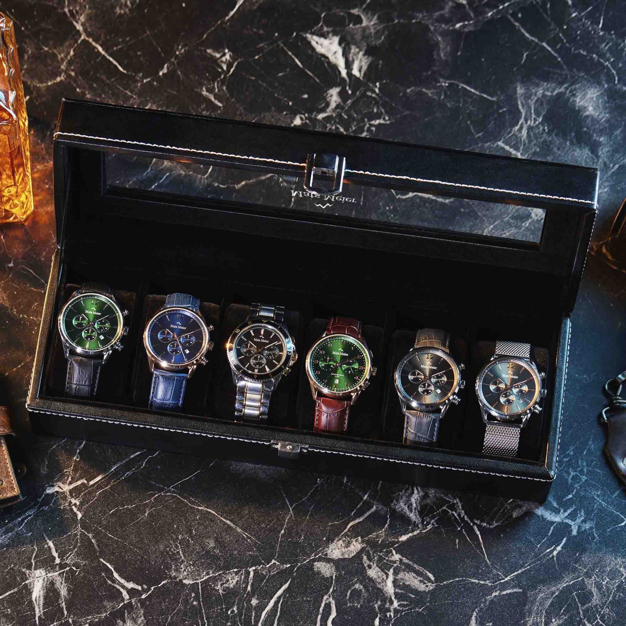 Mont Fort watch box black - 6 watches