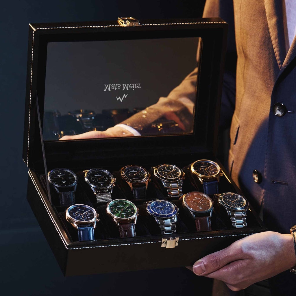 Mont Fort watch box black - 10 watches