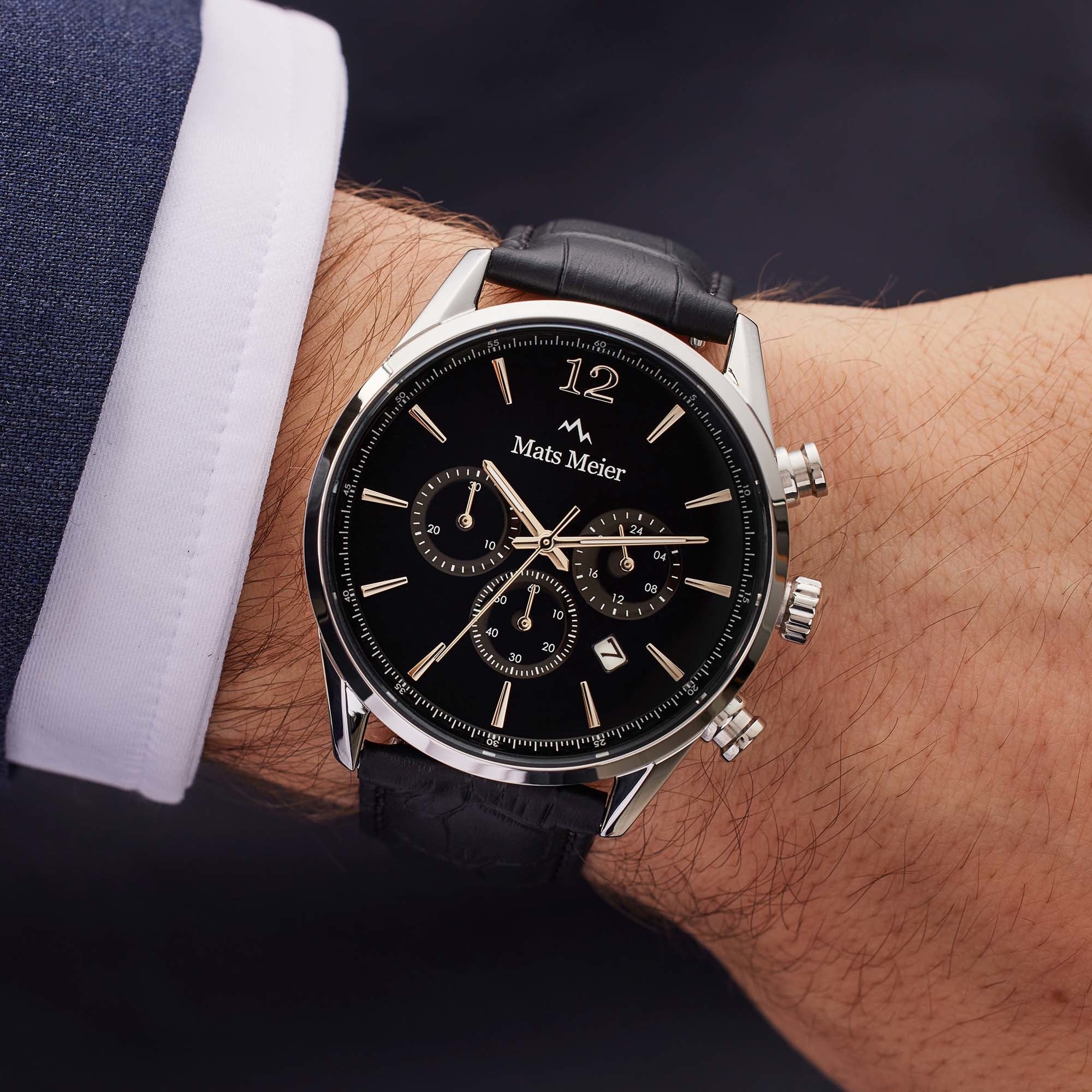 Grand Cornier chronograph mens watch black / black
