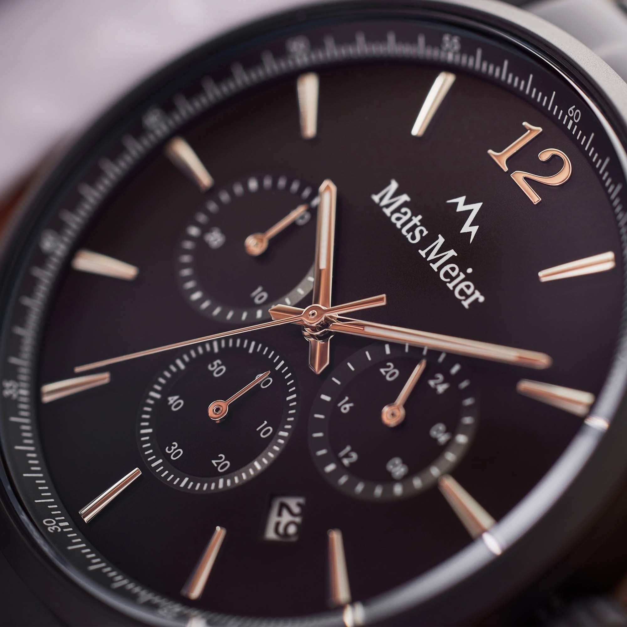 Grand Cornier chronograph mens watch matte black