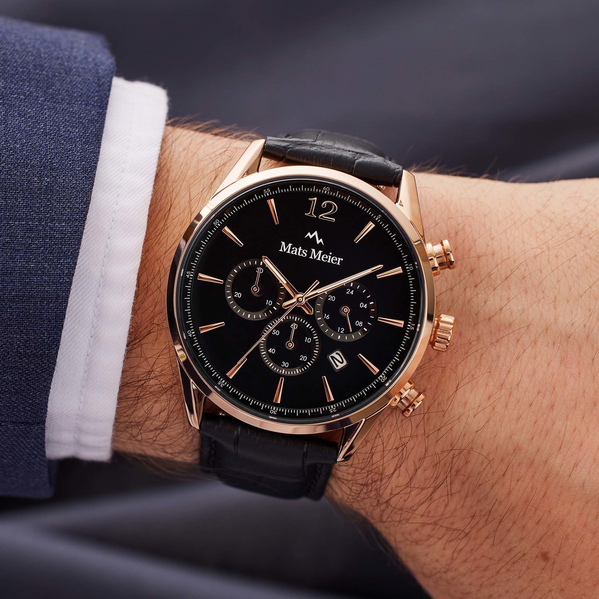 Grand Cornier chronograph black  / rose gold colored