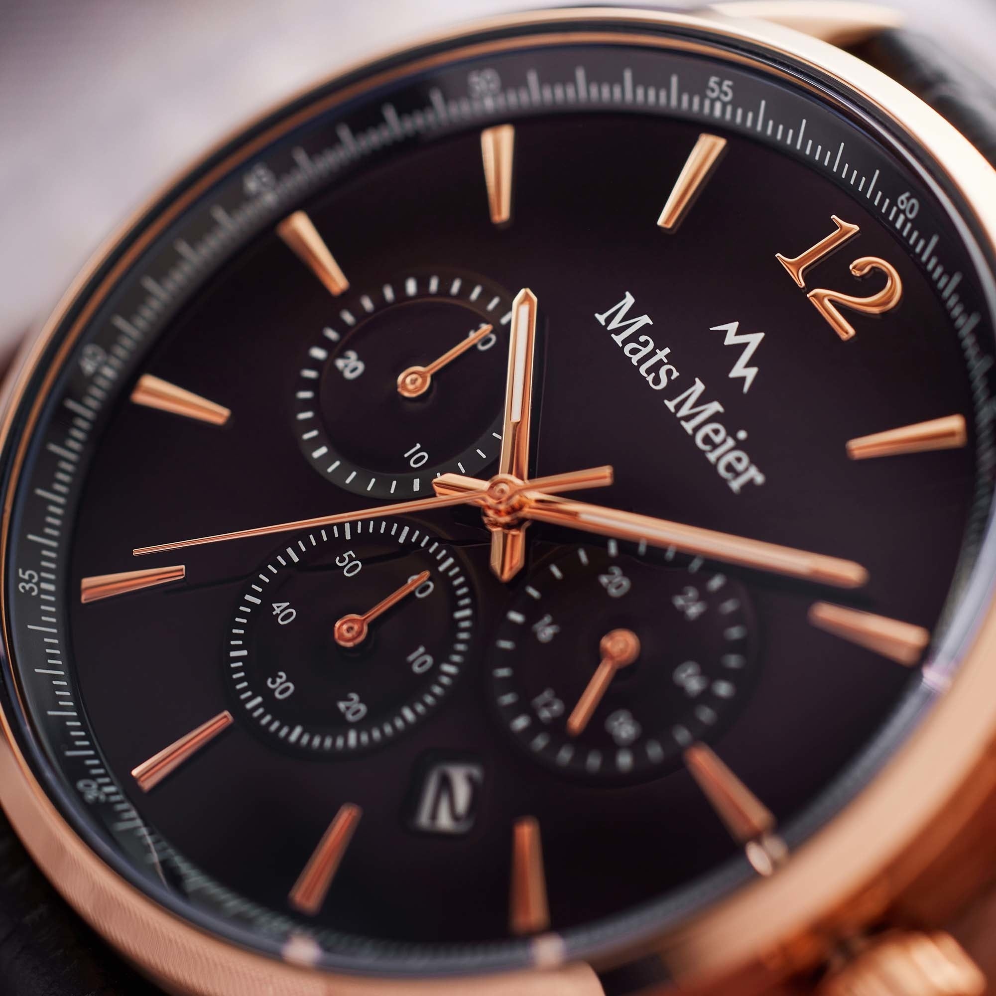 Grand Cornier chronograph black  / rose gold colored
