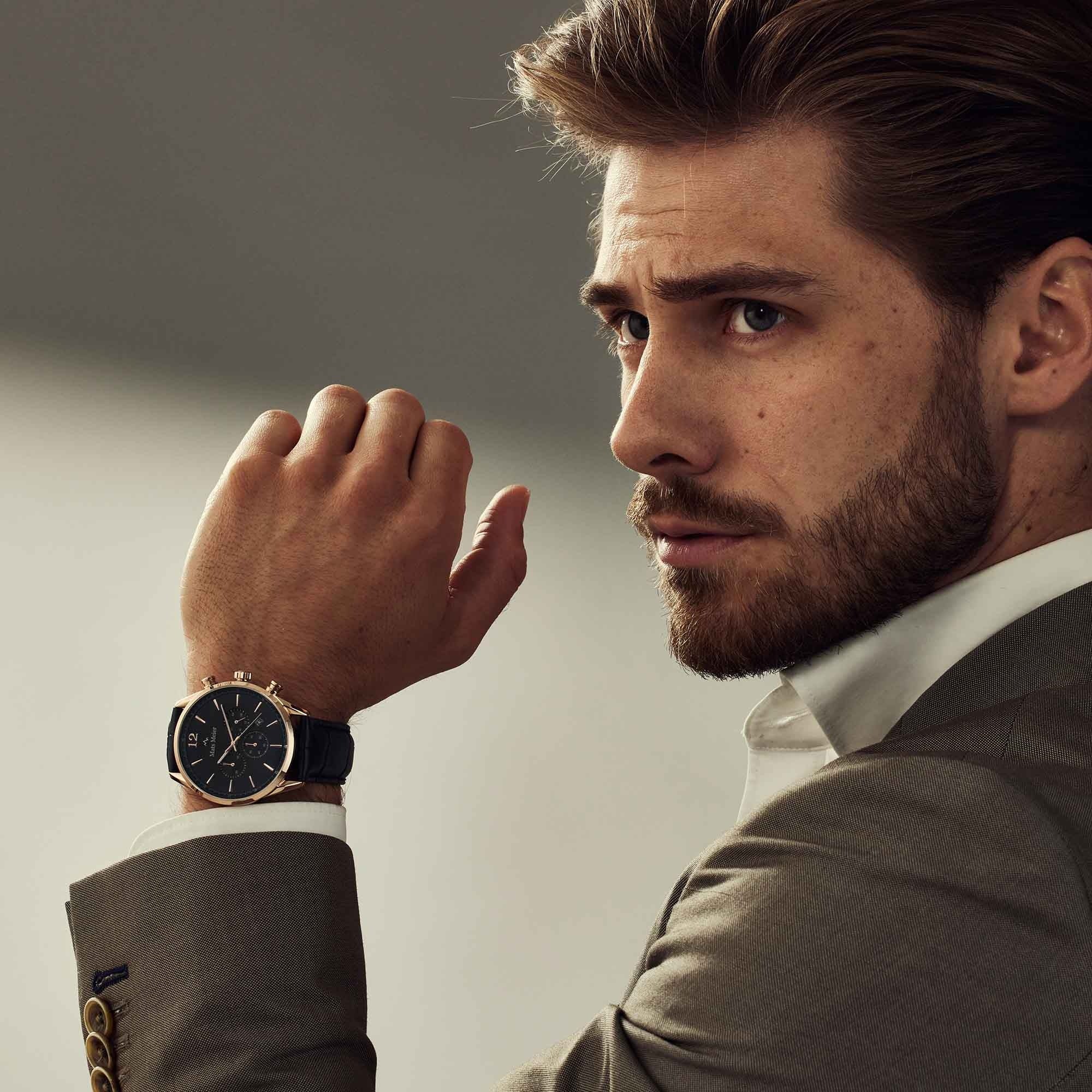 Grand Cornier chronograph black  / rose gold colored