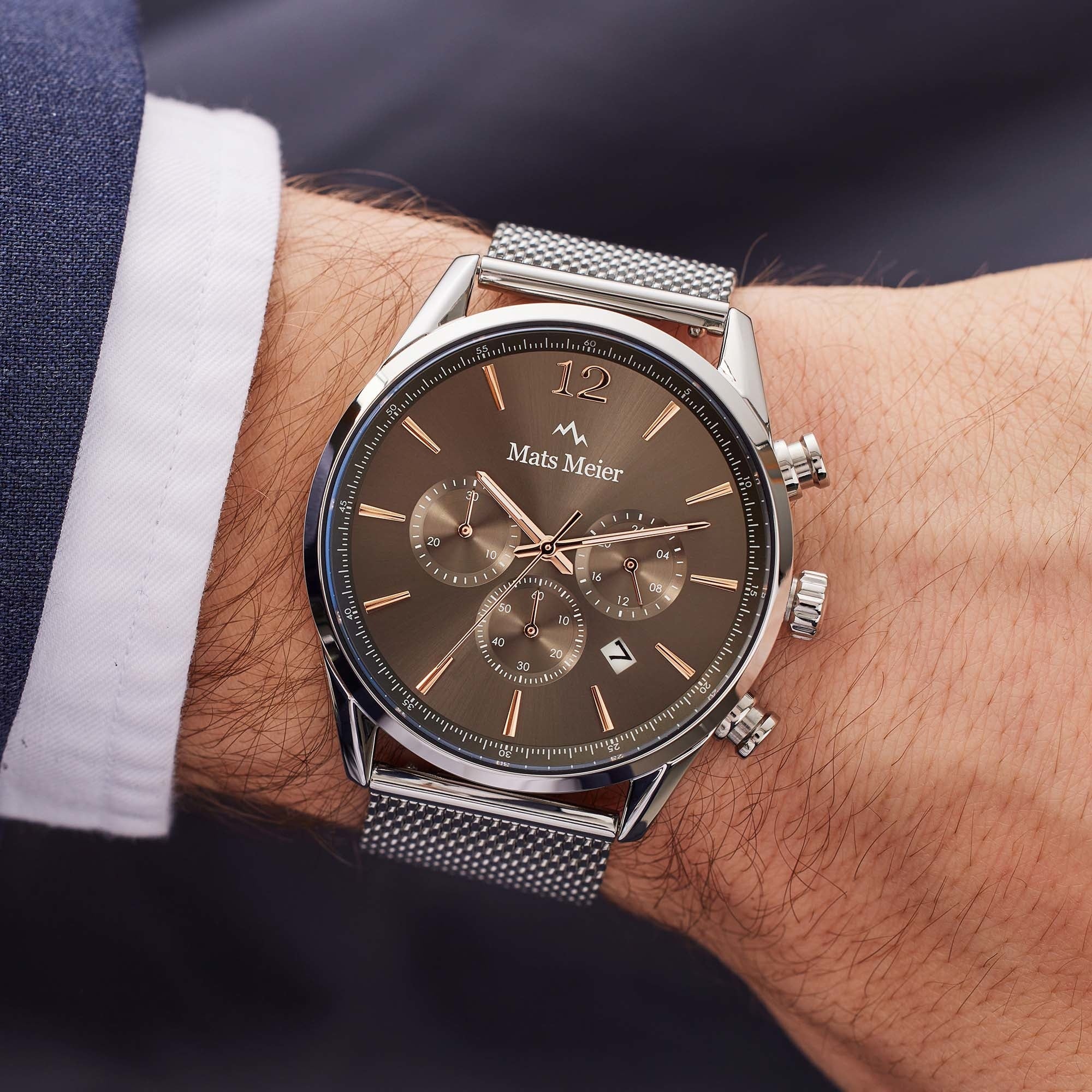 Grand Cornier chronograph grey / silver colored