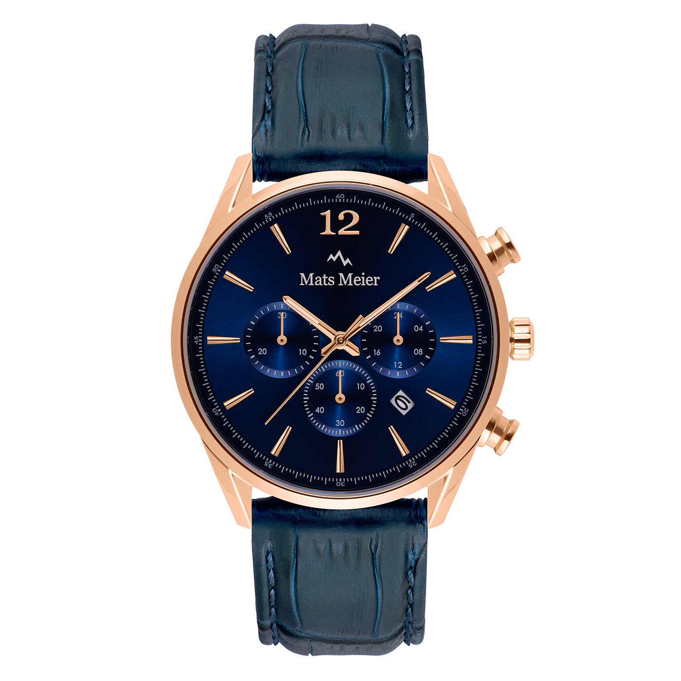 Grand Cornier chronograph blue / rose gold colored