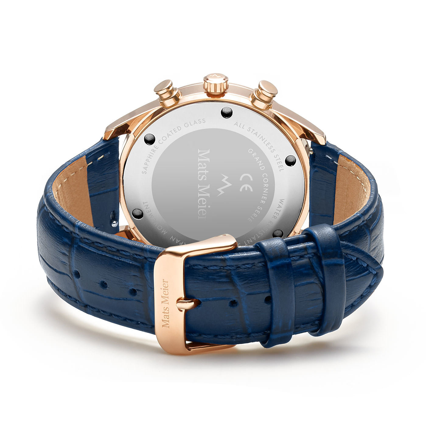 Grand Cornier chronograph blue / rose gold colored