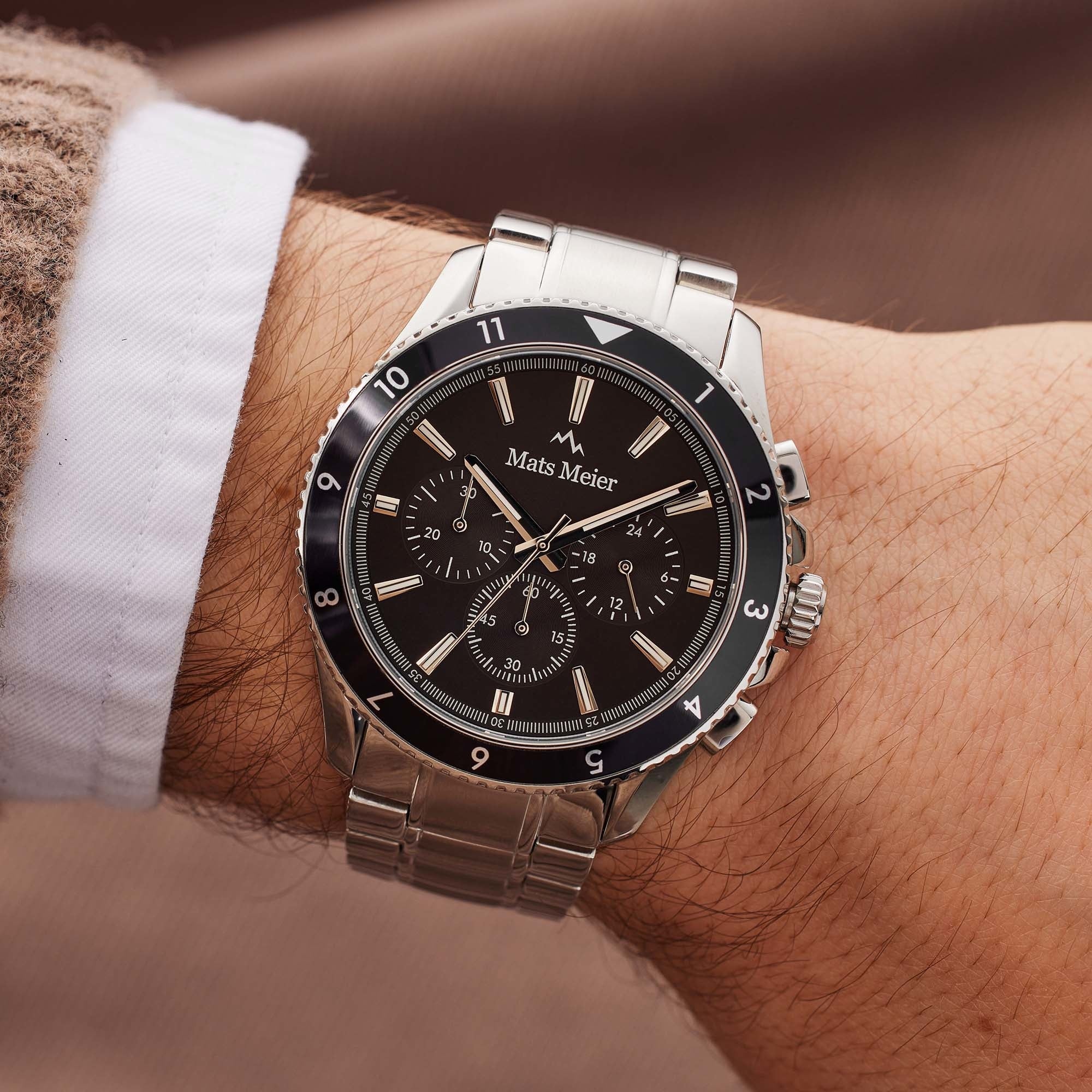 Ponte Dei Salti Chronohraph Mens Watch Silver / Black