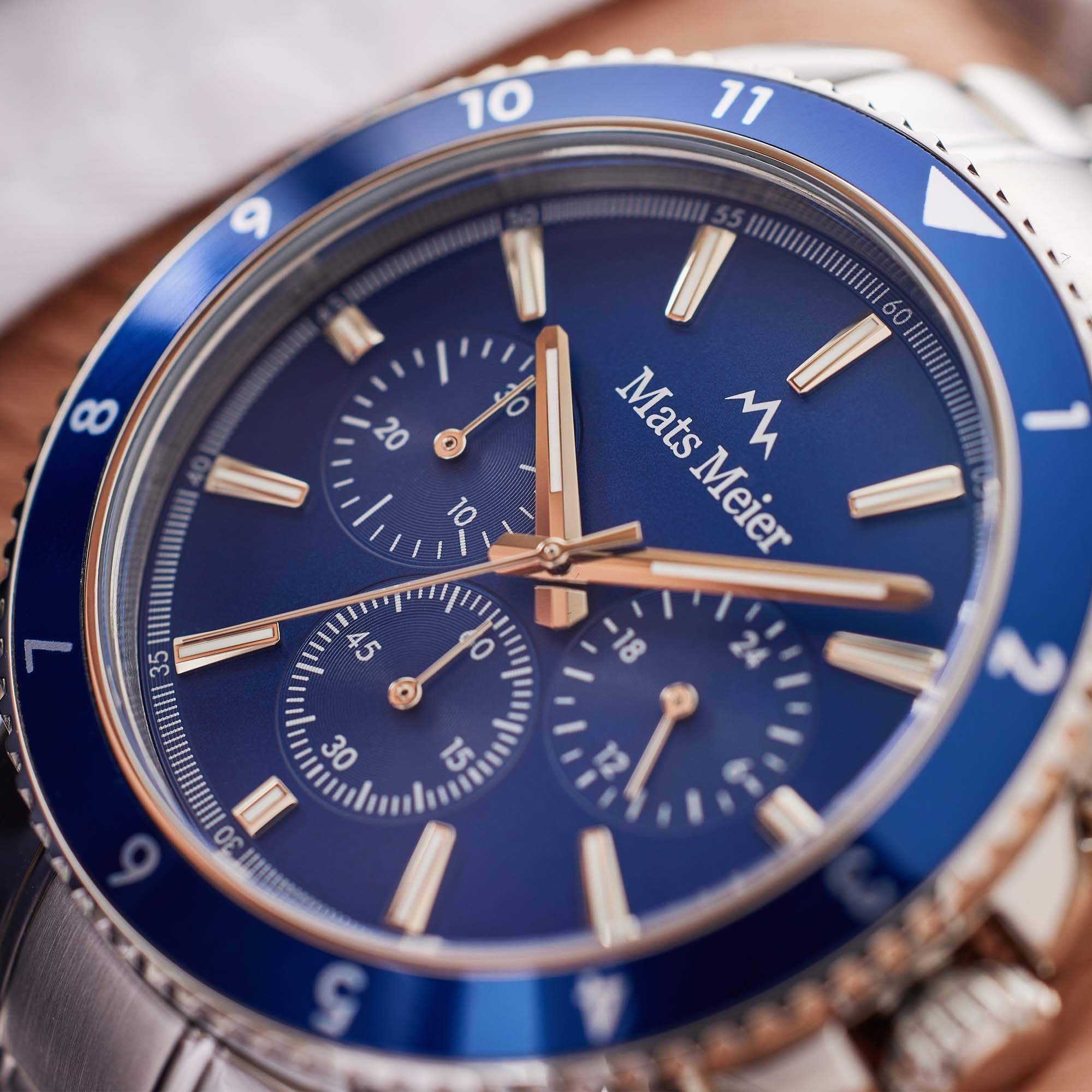 Ponte Dei Salti Chronohraph Mens Watch Silver / Bleu