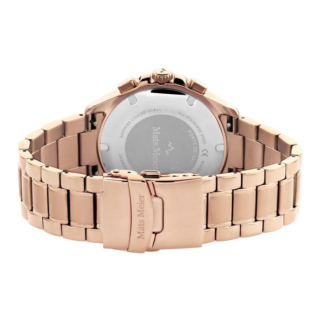 Ponte dei Salti chronograph mens watch rose gold coloured and black