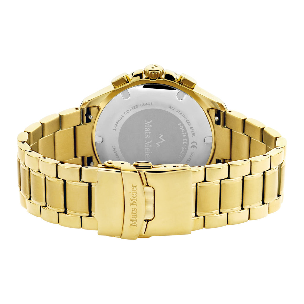 Ponte dei Salti chronograph mens watch gold coloured and green