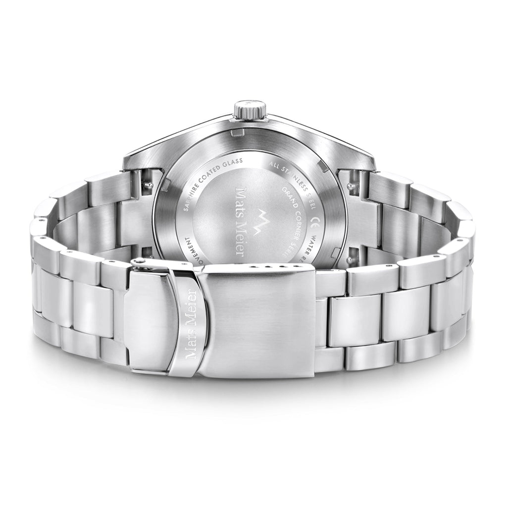 Grand Cornier mens watch silver coloured and blue