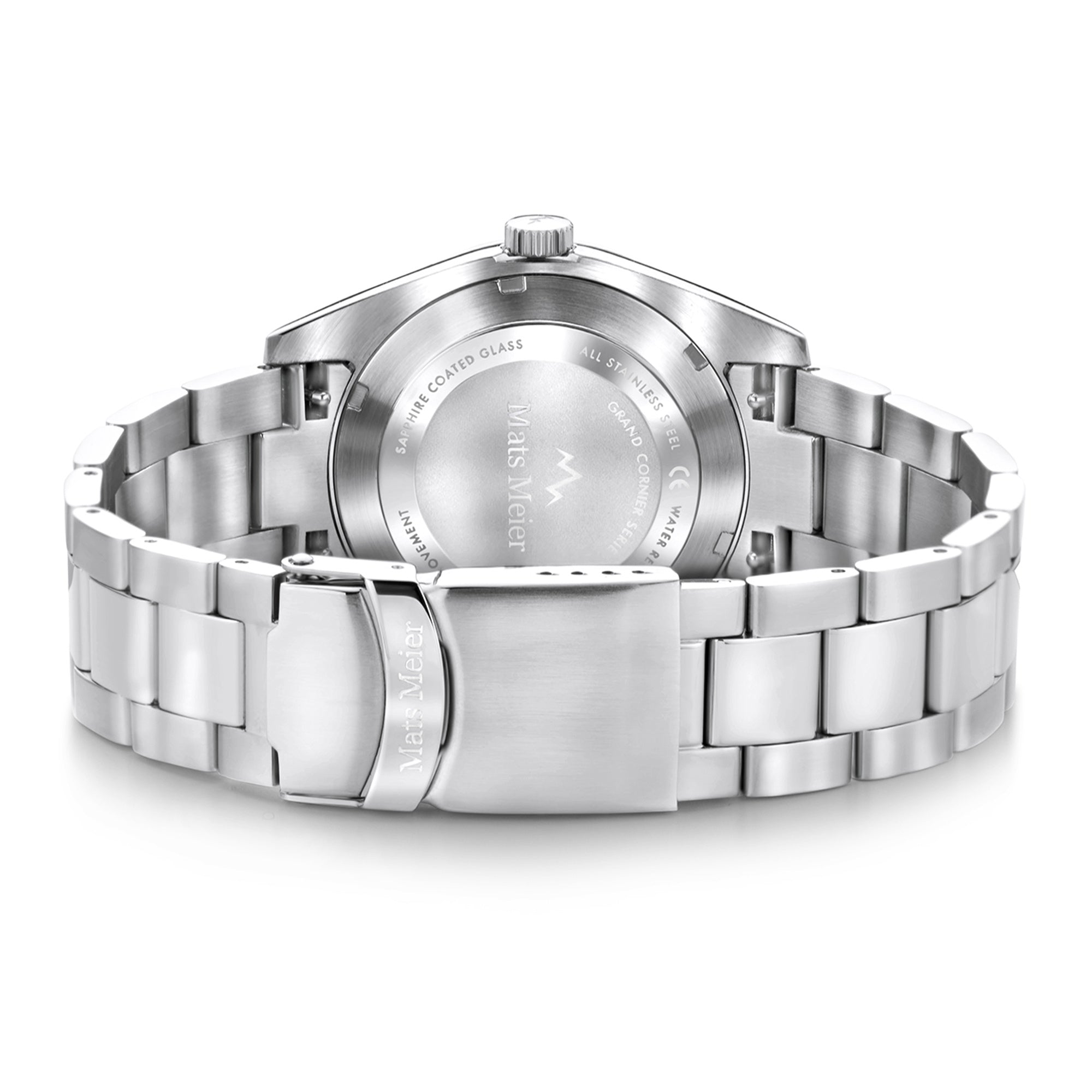 Grand Cornier mens watch silver coloured and cobalt