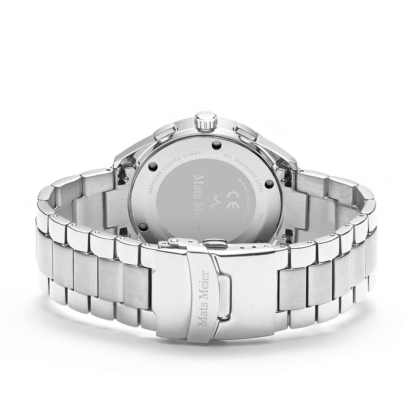Mont Vélan chronograph mens watch black / silver colored