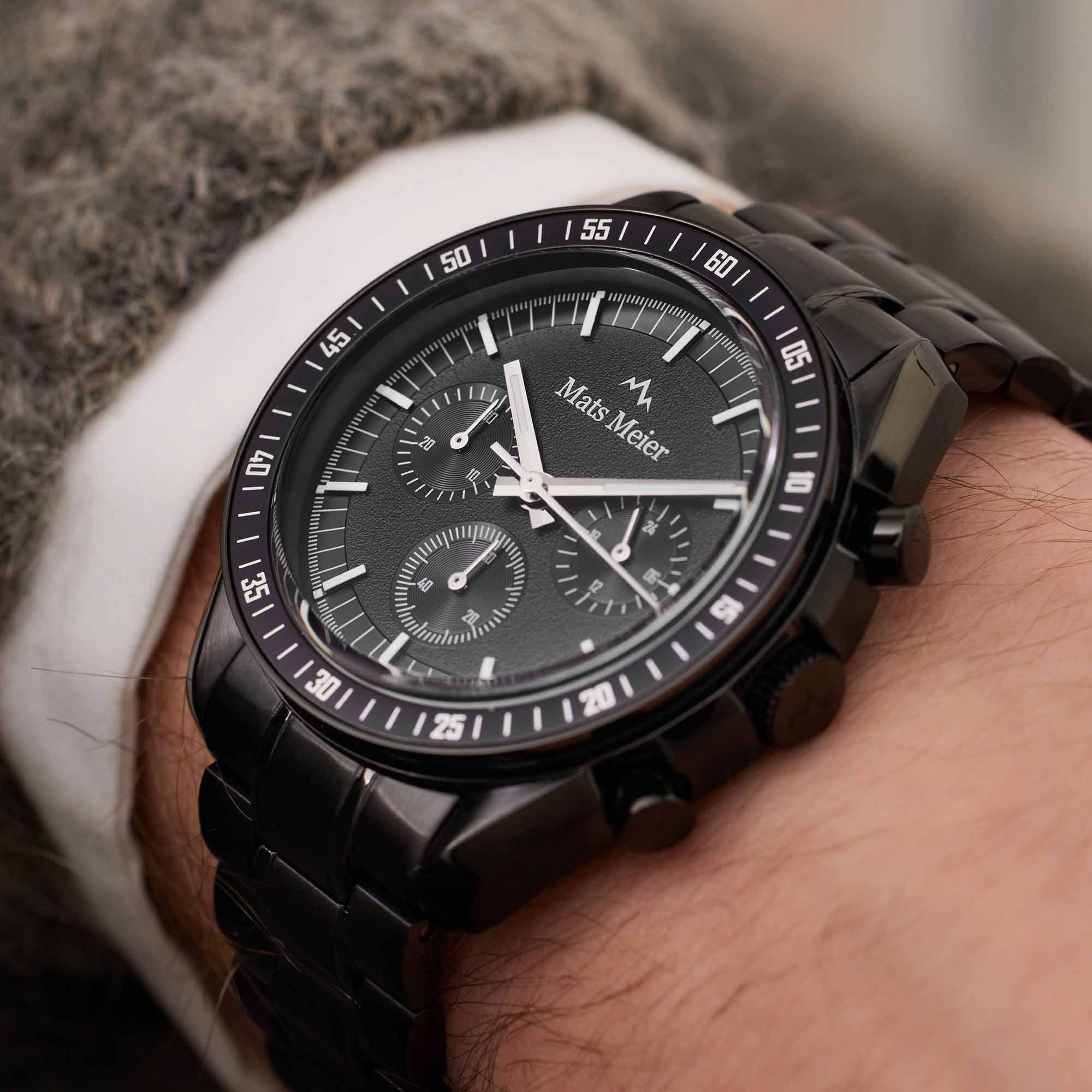 Arosa Racing chronograph mens watch black