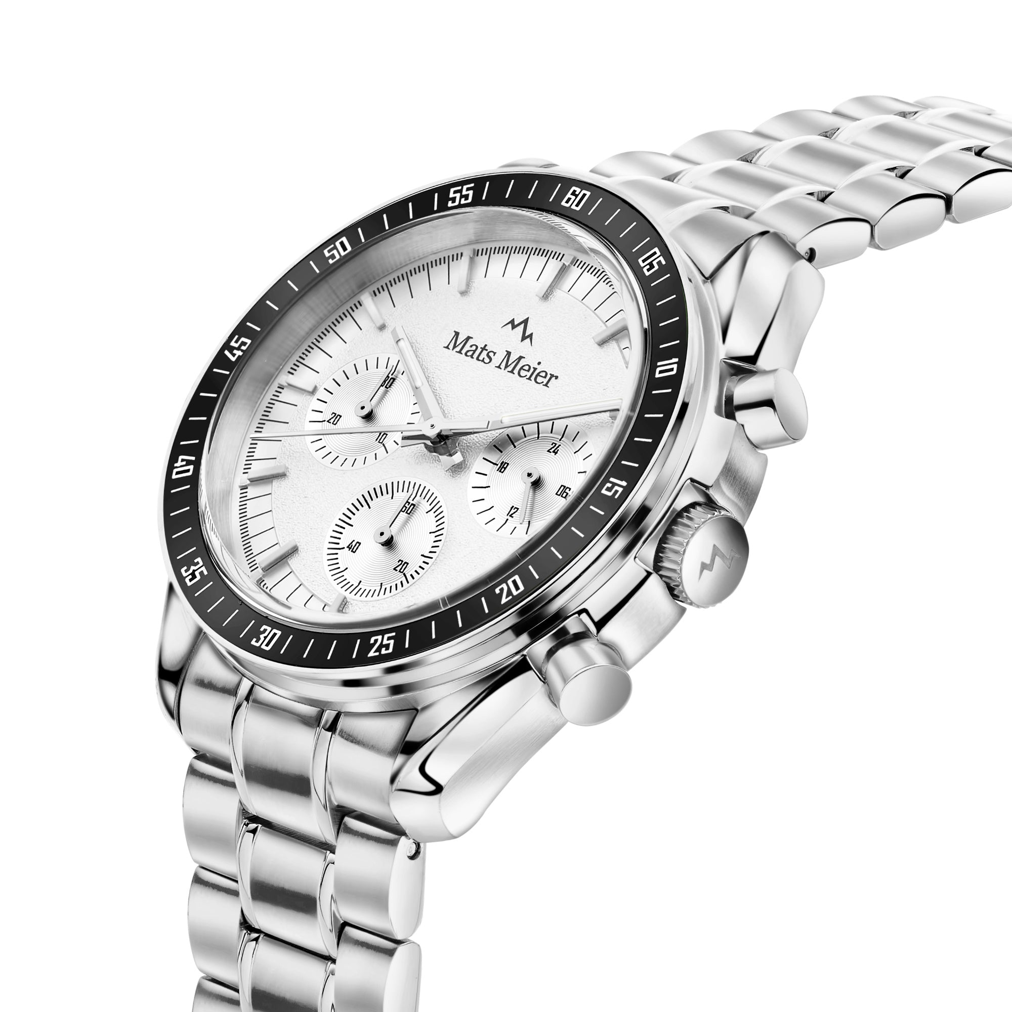 Arosa Racing chronograph mens watch silver coloured