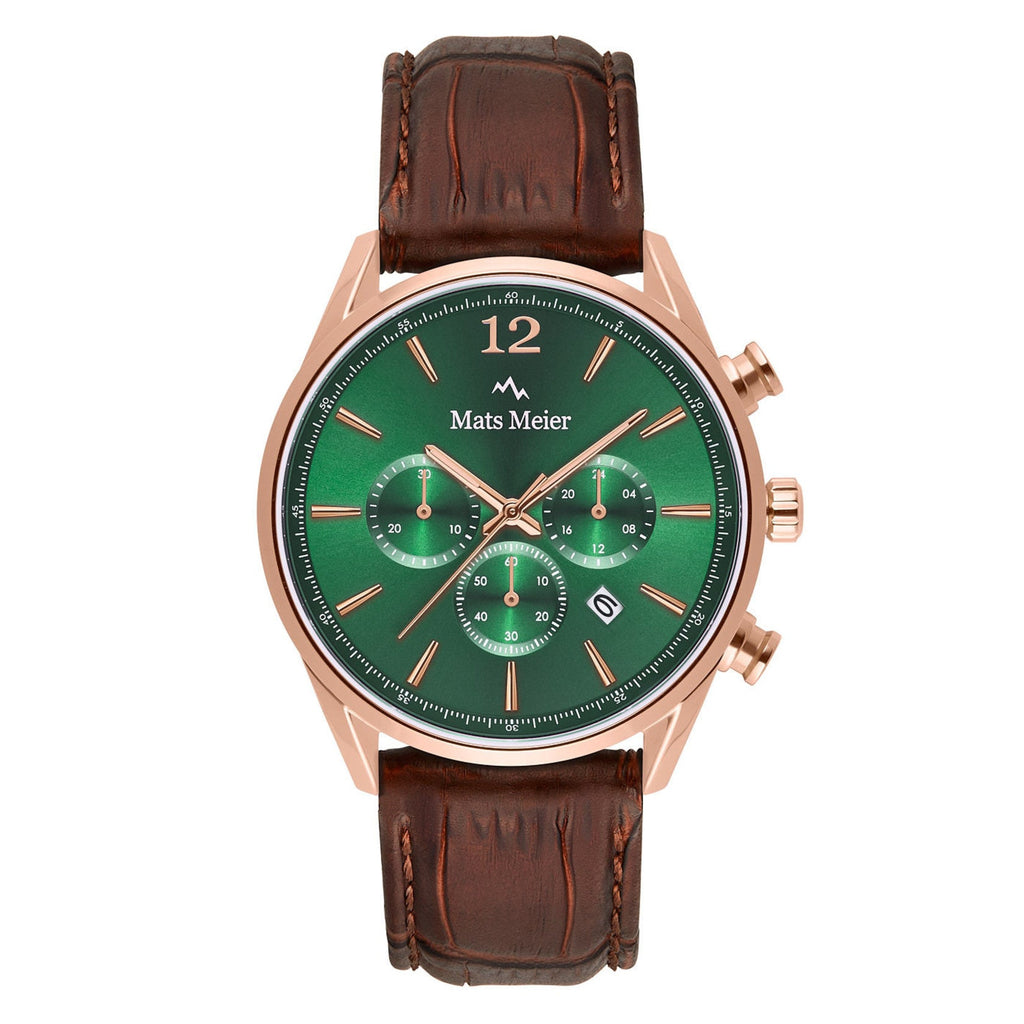 Grand Combin chronograph mens watch and watch box gift set